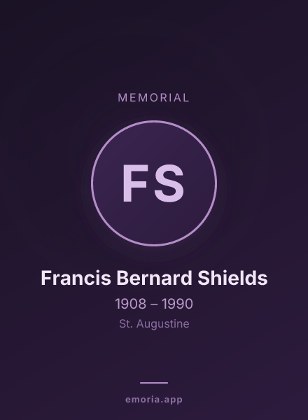 Memorial portrait of Francis Bernard Shields