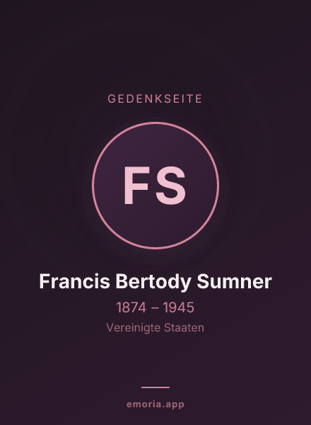 Gedenkportrait von Francis Bertody Sumner