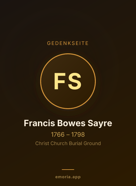 Gedenkportrait von Francis Bowes Sayre