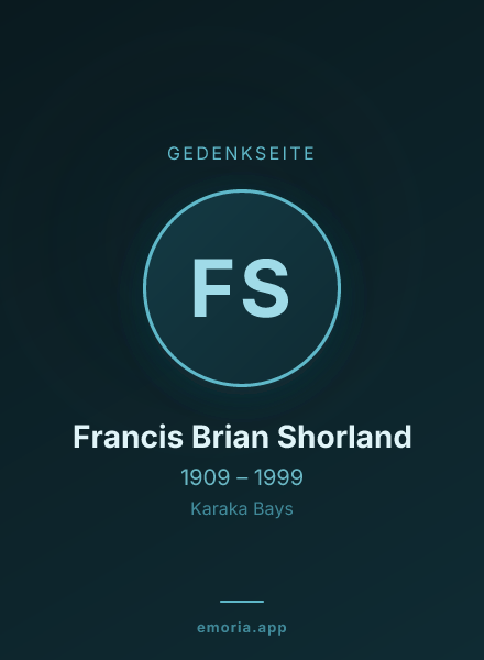 Gedenkportrait von Francis Brian Shorland