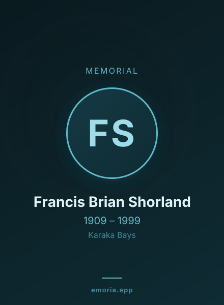 Memorial portrait of Francis Brian Shorland
