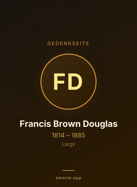 Gedenkportrait von Francis Brown Douglas