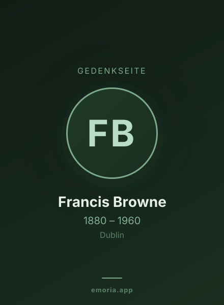 Gedenkportrait von Francis Browne
