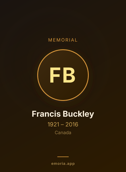 Memorial portrait of Francis Buckley