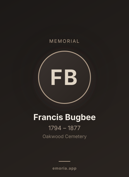 Memorial portrait of Francis Bugbee