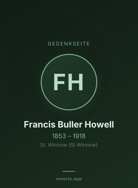 Gedenkportrait von Francis Buller Howell