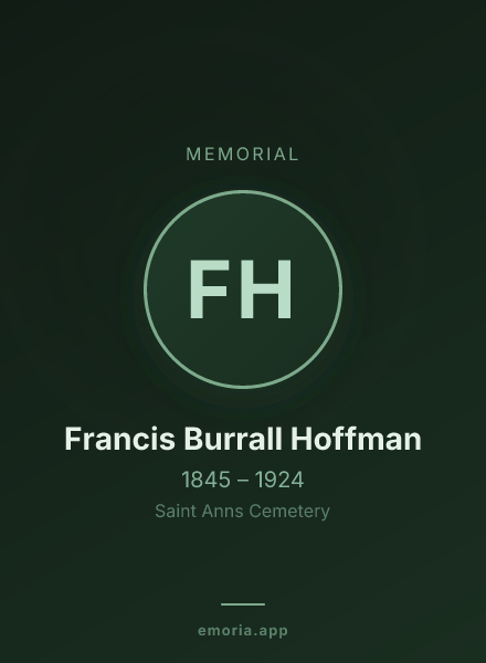 Memorial portrait of Francis Burrall Hoffman