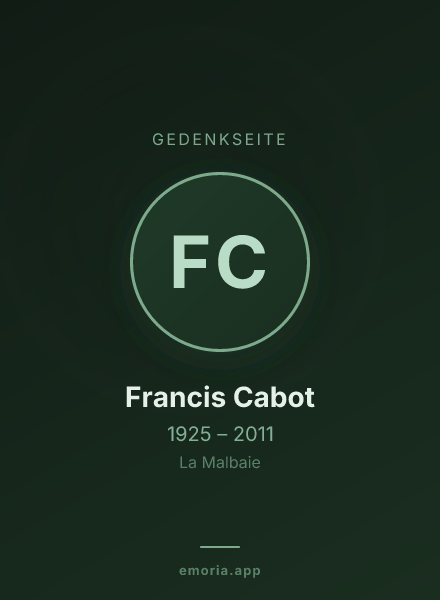 Gedenkportrait von Francis Cabot