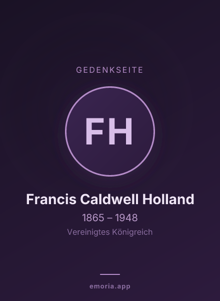 Gedenkportrait von Francis Caldwell Holland