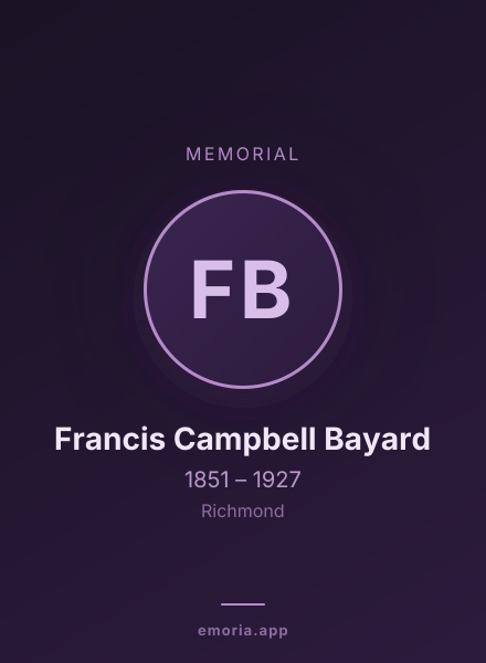 Memorial portrait of Francis Campbell Bayard