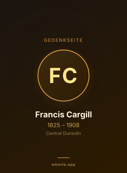 Gedenkportrait von Francis Cargill