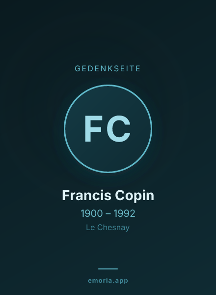 Gedenkportrait von Francis Copin