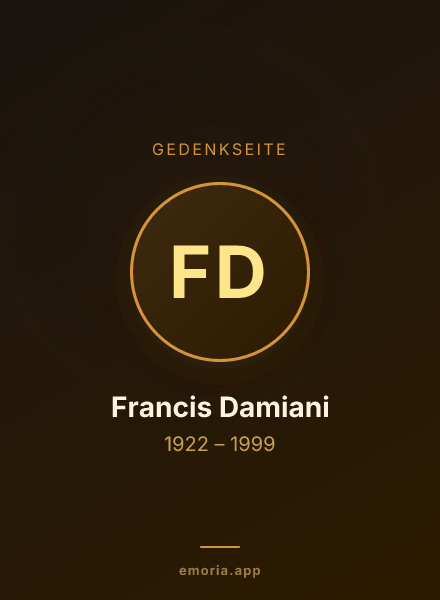 Gedenkportrait von Francis Damiani