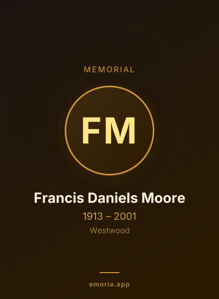 Memorial portrait of Francis Daniels Moore