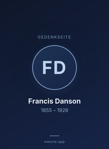 Gedenkportrait von Francis Danson