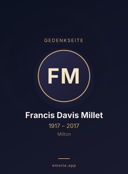 Gedenkportrait von Francis Davis Millet