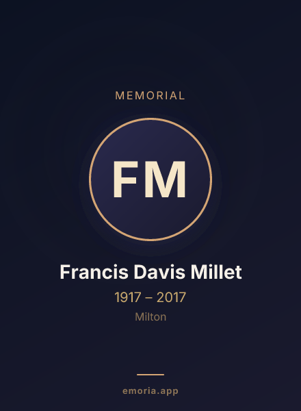 Memorial portrait of Francis Davis Millet