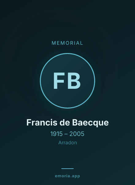 Memorial portrait of Francis de Baecque