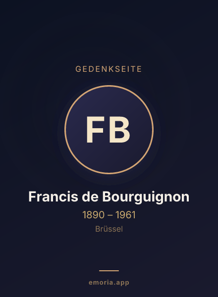 Gedenkportrait von Francis de Bourguignon