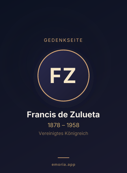 Gedenkportrait von Francis de Zulueta