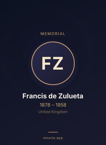 Memorial portrait of Francis de Zulueta