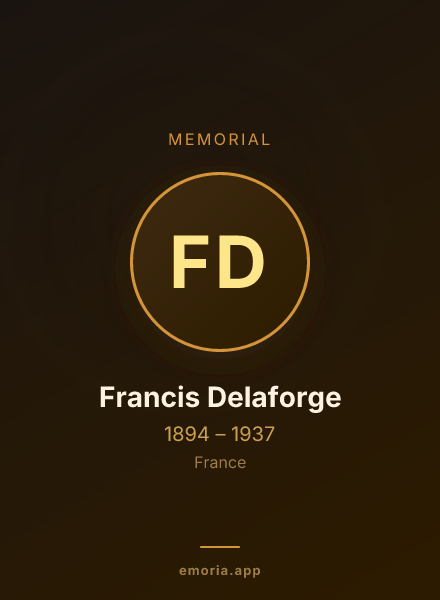 Memorial portrait of Francis Delaforge