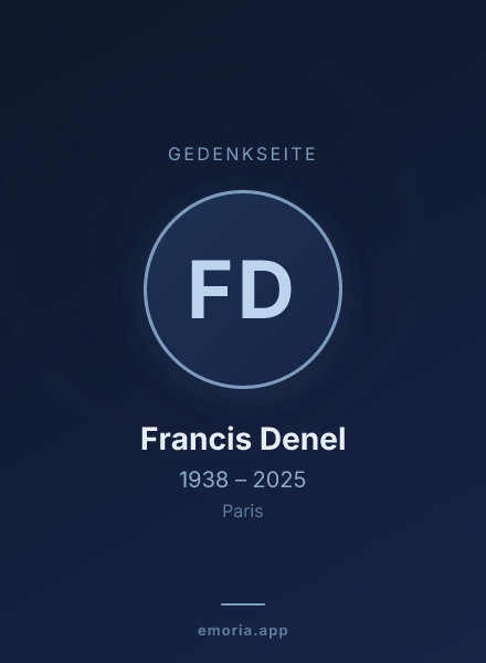 Gedenkportrait von Francis Denel