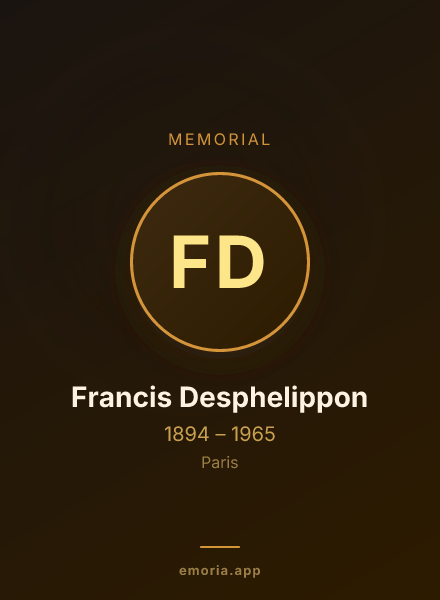 Memorial portrait of Francis Desphelippon
