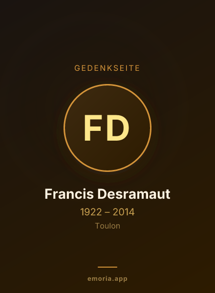 Gedenkportrait von Francis Desramaut