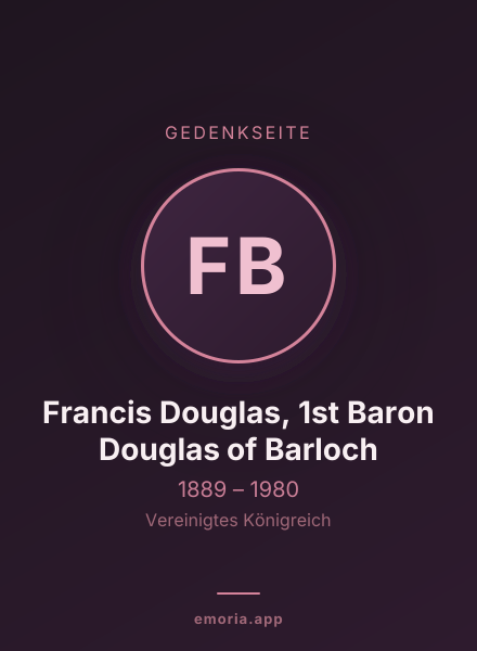 Gedenkportrait von Francis Douglas, 1st Baron Douglas of Barloch