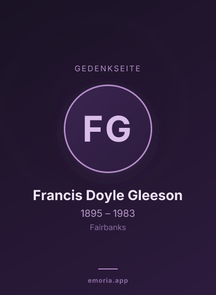 Gedenkportrait von Francis Doyle Gleeson