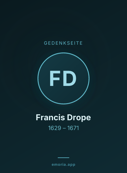 Gedenkportrait von Francis Drope