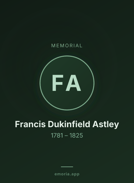 Memorial portrait of Francis Dukinfield Astley