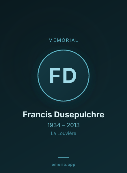 Memorial portrait of Francis Dusepulchre