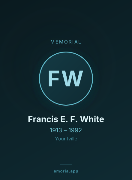Memorial portrait of Francis E. F. White