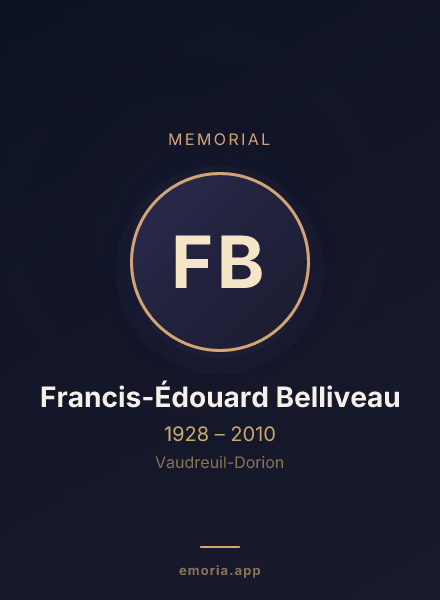 Memorial portrait of Francis-Édouard Belliveau