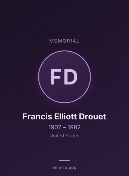 Memorial portrait of Francis Elliott Drouet