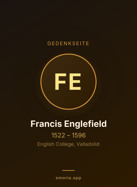 Gedenkportrait von Francis Englefield