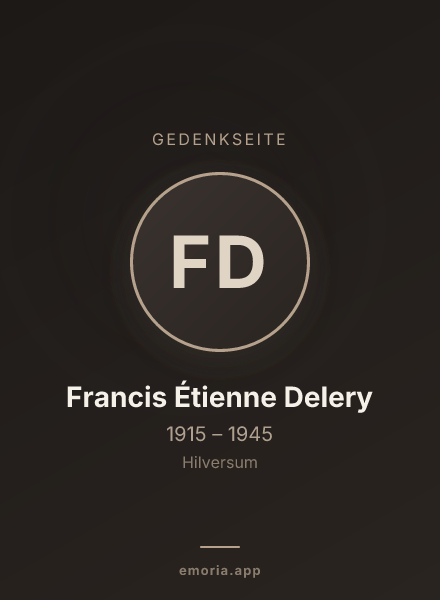Gedenkportrait von Francis Étienne Delery