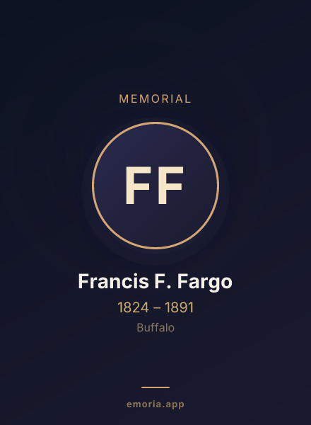 Memorial portrait of Francis F. Fargo
