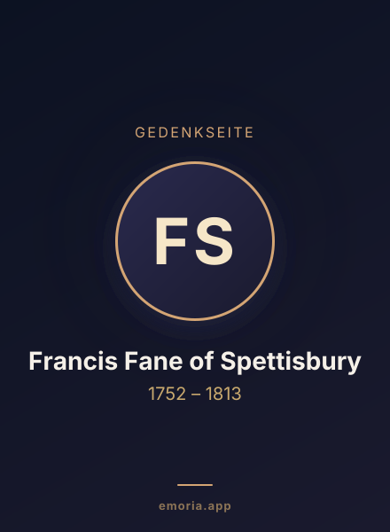 Gedenkportrait von Francis Fane of Spettisbury