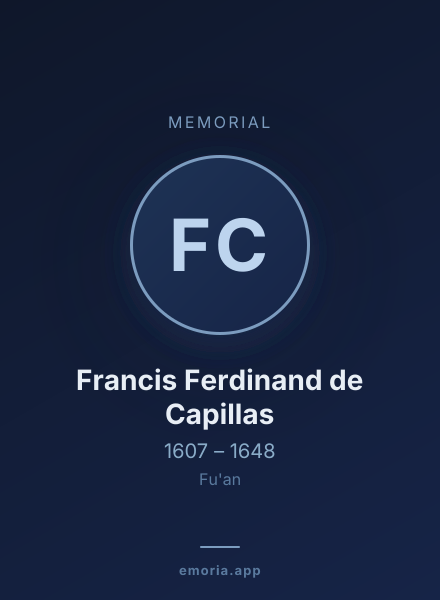 Memorial portrait of Francis Ferdinand de Capillas