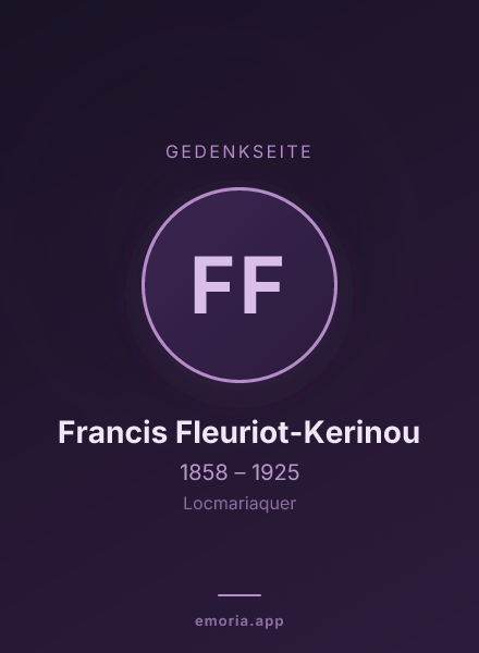 Gedenkportrait von Francis Fleuriot-Kerinou