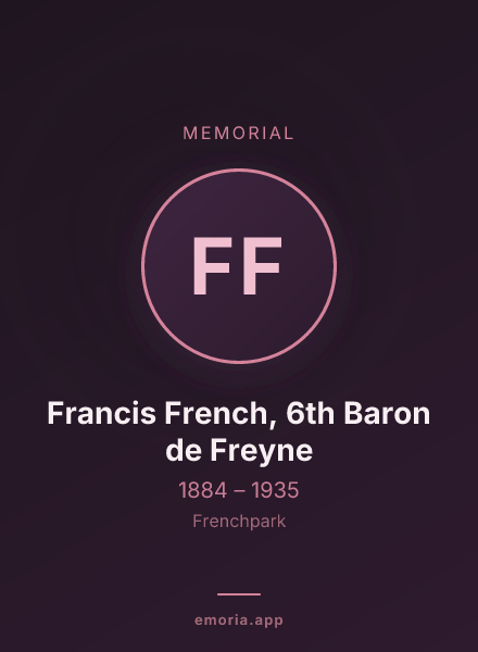 Memorial portrait of Francis French, 6th Baron de Freyne