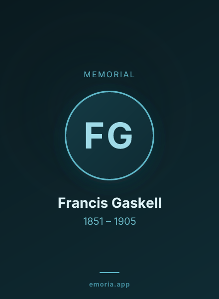 Memorial portrait of Francis Gaskell