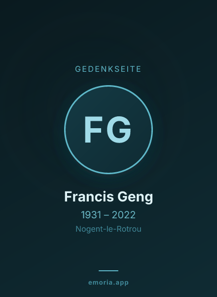 Gedenkportrait von Francis Geng