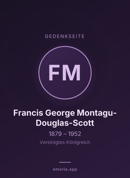 Gedenkportrait von Francis George Montagu-Douglas-Scott