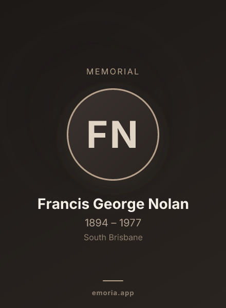 Memorial portrait of Francis George Nolan