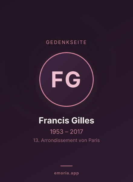 Gedenkportrait von Francis Gilles
