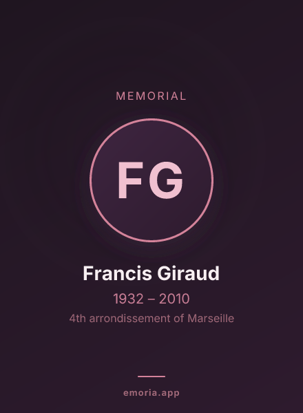 Memorial portrait of Francis Giraud